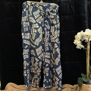 City Chic Odyssey Pant Teal Tie Waste